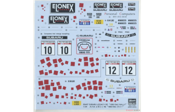 Сборная модель Subaru Legacy RS RAC Rally 1993