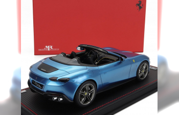 FERRARI Roma Spider Open (2020) - Con Vetrina - With Showcase, Blu Corsa - Blue Met