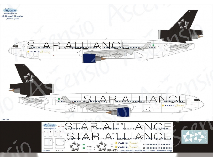 Декаль на самолёт MD-11 (Star Alliance (Varig))