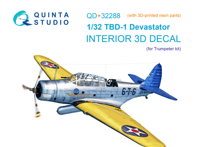 3D Декаль интерьера кабины TBD-1 Devastator (Trumpeter) (с 3D-печатными деталями)