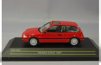 HONDA Civic (1987), красный