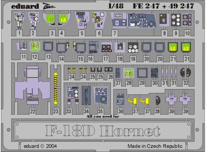 Цветное фототравление для F-18D