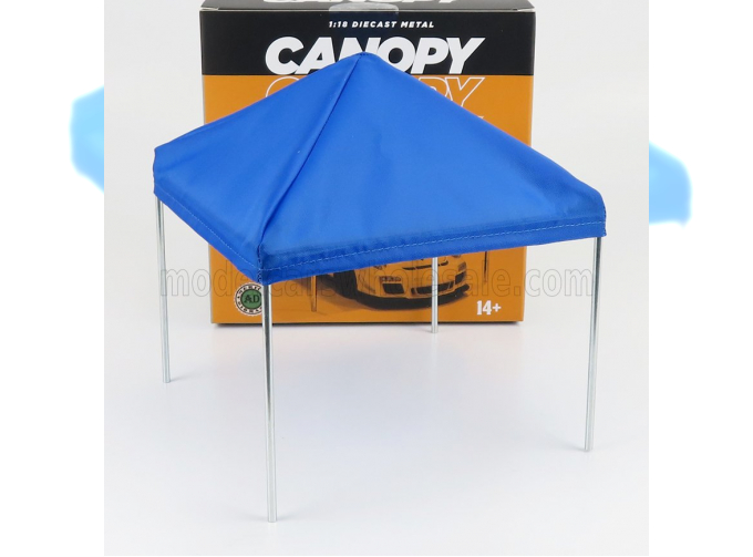 ACCESSORIES Canopy Set With Frame And Cover, Chrome Blue