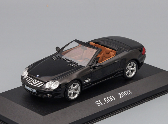 MERCEDES-BENZ SL 600 (2003), Mercedes-Benz Offizielle Modell-Sammlung 52, black