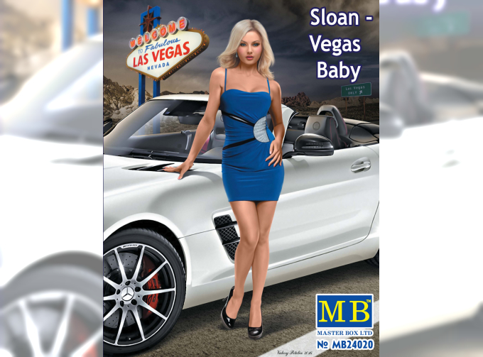 Сборная модель Фигурка девушки Dangerous Curves Series, Sloan - Vegas Baby