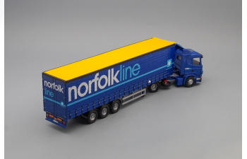 SCANIA Curtainside (Norfolk line), blue