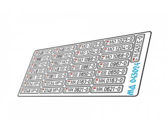 Фототравление Номера Белоруссии военные цветные