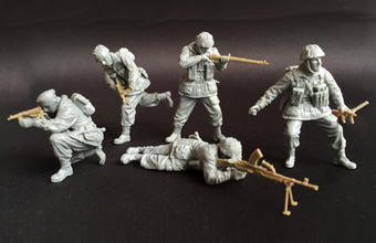 Сборная модель WWII British Paratroops In Combat Set A