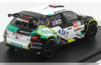 SKODA Fabia R5 N 1 Rally Ypres (2018) B.Bouffier - X.Panseri, White Black Green