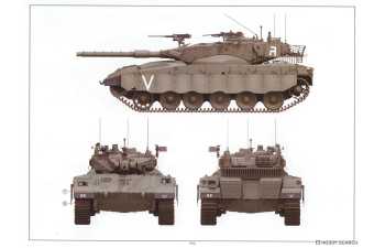 Сборная модель танк Merkava Mk.II (с интерьером и рабочими траками)