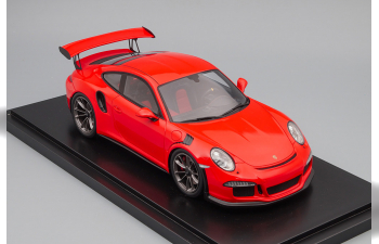 PORSCHE 911 991 GT3 RS 2014 WITH SHOWCASE, red