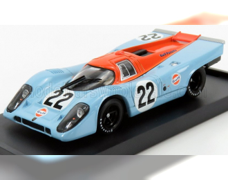 PORSCHE 917k Scuderia Jwa Gulf N22 24h Le Mans (1970) Hailwood - Hobbs - 50th Anniversary Gulf Racing, Light Blue Orange