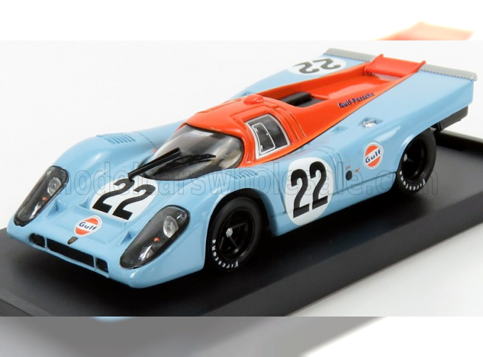 PORSCHE 917k Scuderia Jwa Gulf N22 24h Le Mans (1970) Hailwood - Hobbs - 50th Anniversary Gulf Racing, Light Blue Orange