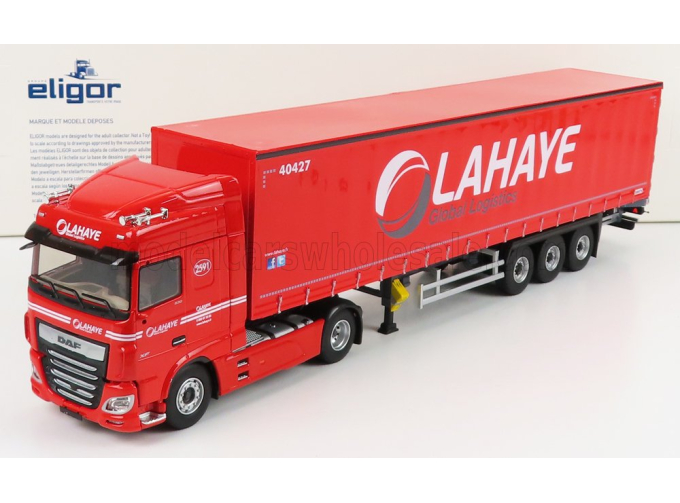 DAF Xf480 My 17 Space Cab Truck Telonato Lahaye Transports (2017), Red