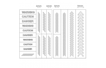 Маска окрасочная предупреждающие полосы и надписи