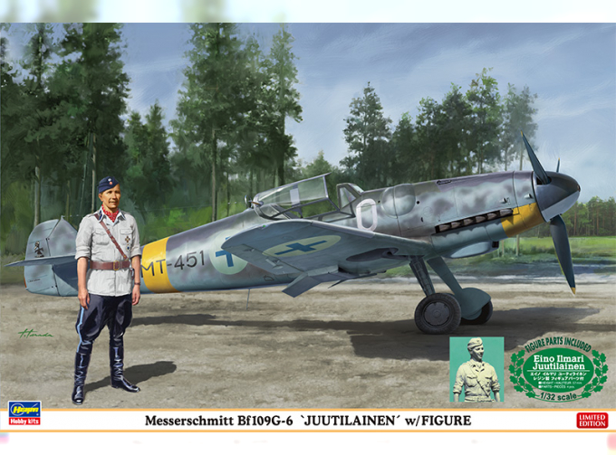 Сборная модель Самолет	Messerschmitt Bf109G-6 JUUTILAINEN with Figure