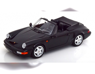 PORSCHE 911 (964) Carrera 4 Convertible (1990), black metallic