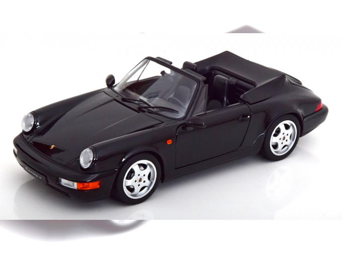 PORSCHE 911 (964) Carrera 4 Convertible (1990), black metallic