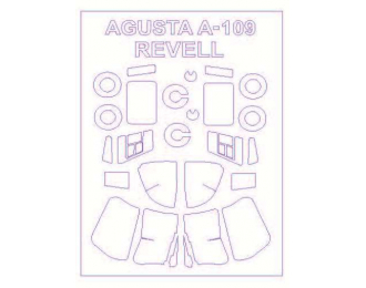 Набор масок окрасочных для Agusta A-109K-2 / A-109-KM + маски на диски и колеса