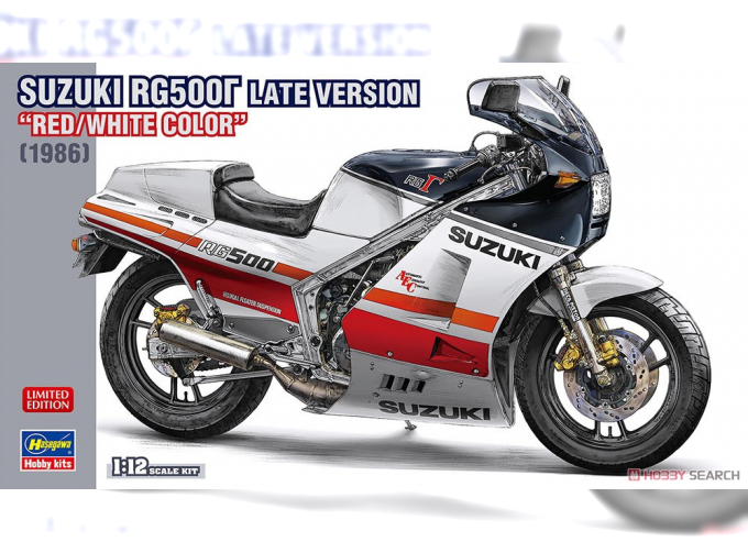 Сборная модель Suzuki RG500Γ Late Version "Red/White Color" (1986)