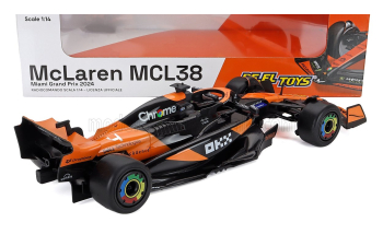 McLAREN F1 Mcl38 Team Mclaren №4 Winner Miami Gp (2024) First F1 Victory Lando Norris, Orange Black