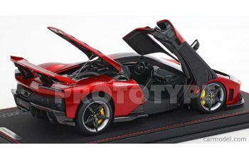 FERRARI F80 2024 - CARBON SILVER RIMS - CON VETRINA - WITH SHOWCASE