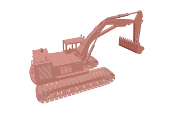 Сборная модель Экскаватор МТП-71А с составной стрелой и планировочным ковшом (широким)