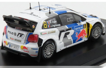 VOLKSWAGEN Polo R Wrc Team Volkswagen Motorsport N8 Rally Finland (2013) S.Ogier - J.Ingrassia, White Blue Grey