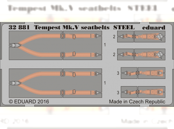 Фототравление для Tempest Mk. V ремни СТАЛЬ