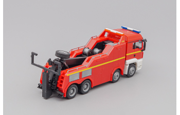 MAN TGS LX Empl W 200 Bison Wrecker "Feuerwehr", red / black / white / yellow / silvergray