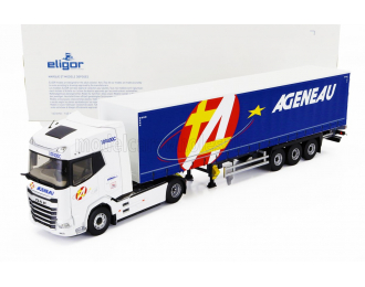 DAF Xg Truck Telonato Ageneau Transports (2021), White Blue