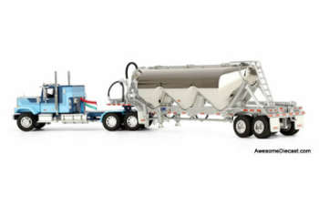 GMC General w/34in Flattop Sleeper Heil Pneumatic Tank Trailer, Blue