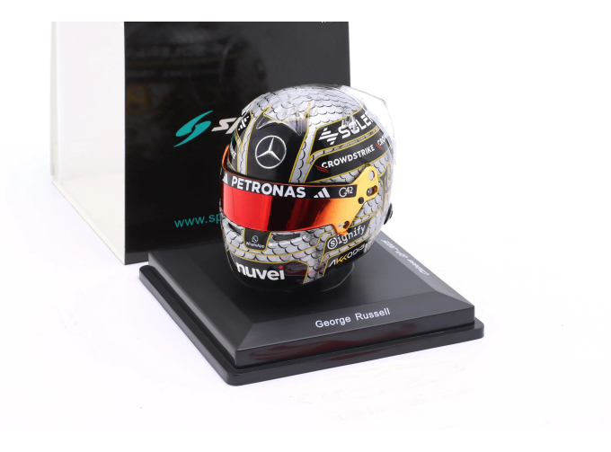 MINI HELMET Mercedes-AMG F1 W16 E Performance №63 George Russell China GP Formula 1 (2025)