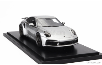 PORSCHE 911 992 Turbo Coupe 2024 - 50th Anniversary 911 Turbo - Con Vetrina - With Showcase, Silver