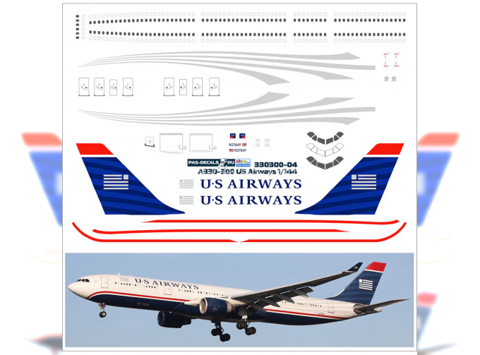 Декаль на А330-300 US-airways