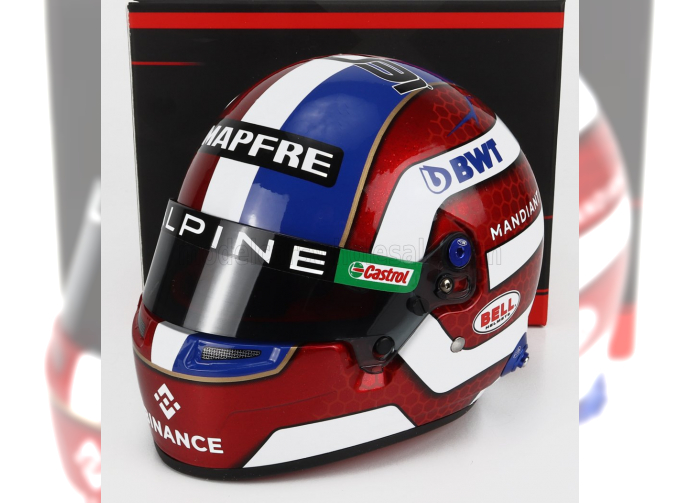 BELL HELMET F1 Casco Helmet Renault A522 Team Alpine Bwt N31 Season (2022) Esteban Ocon, Red White