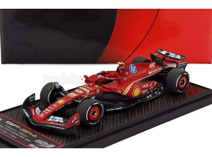 FERRARI F1 Sf-24 Team Scuderia Ferrari Sf24 №55 2nd Austin Usa Gp (2024) Carlos Sainz, Red Black