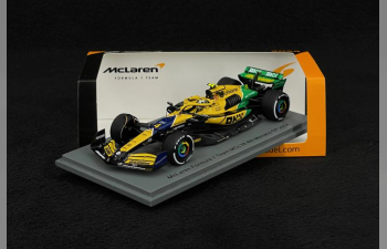 McLAREN F1 Mcl38 Team Mclaren №4 4th Monaco Gp (2024) Lando Norris, Yellow Green Black