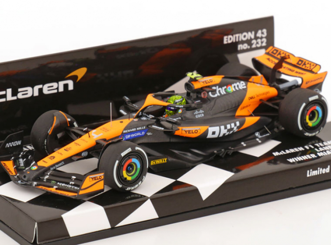 McLAREN F1 Mcl38 Team Mclaren №4 Season (2024) Lando Norris, Orange Black
