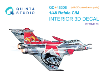 3D Декаль интерьера кабины Dassault Rafale C/M (Revell) (с 3D-печатными деталями)