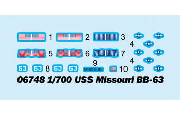 Сборная модель Линкор США Missouri BB-63