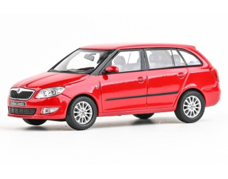 SKODA Fabia 2 Facelift Combi New logo (2010), red