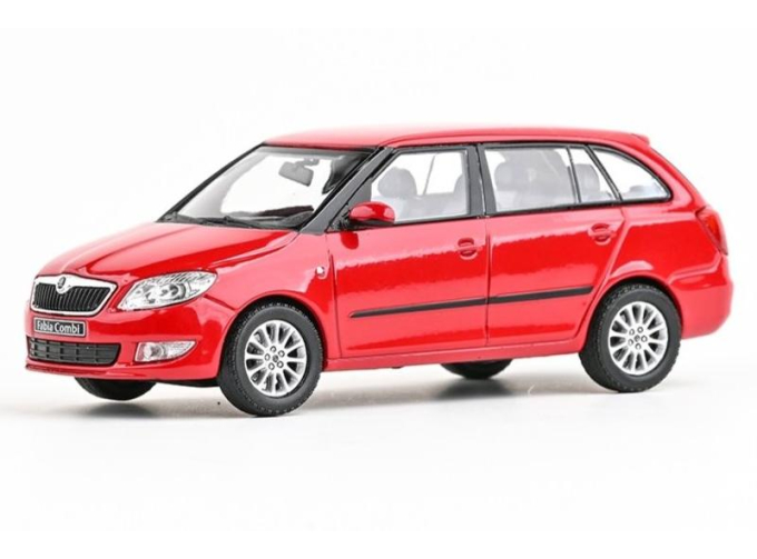 SKODA Fabia 2 Facelift Combi New logo (2010), red