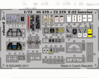 Цветное фототравление для F-22 interior S. A. (интерьер)