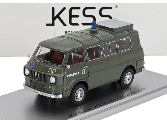 ALFA ROMEO F-12 MINIBUS 1-SERIES - POLIZIA - POLICE (1970), olive