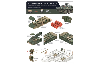 Сборная модель командирская машина M1130 Stryker CV и CV-TACP (1+1)