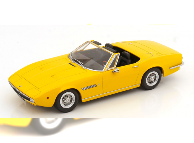 MASERATI Ghibli Spider Cabriolet Open (1970) - Spoked Rims - Cerchio A Raggio, Yellow