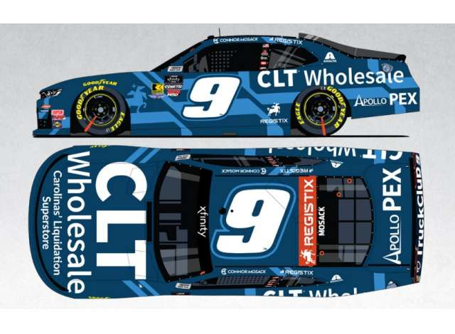 Chevrolet #9 Connor Mosack *CLT Wholesale*, blue/white 2025