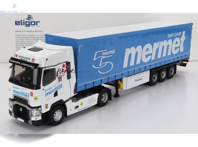 RENAULT T-line High Truck Telonato Mermet Transports (2021), White Light Blue