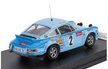 PORSCHE 911 Carrera Rs Coupe (night Version) №2 Winner Rally Hunsruck Heinz Walter Schewe - Wolfang Druba (1976), Light Blue